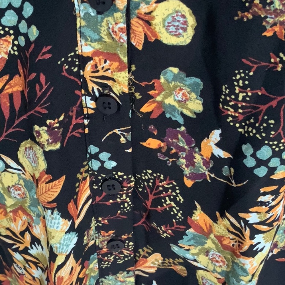 Fall Floral Button Down Maxi Spaghetti Strap Dress - image 3